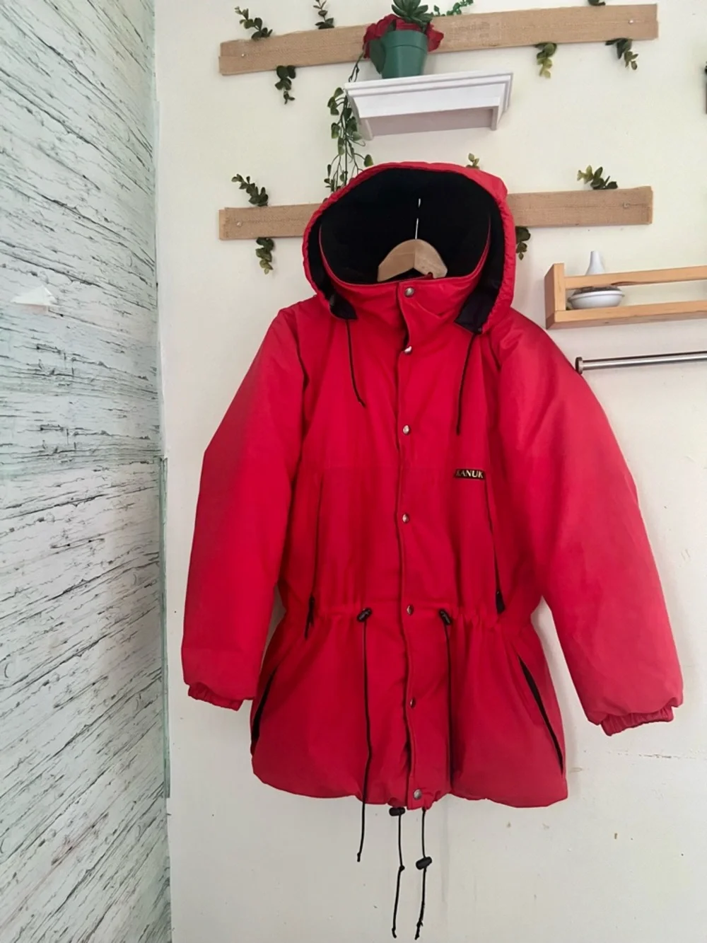 KANUK Vibrant Red Winter Coat | Size 2 | Unisex | Adjustable Waist - Picture 6 of 14